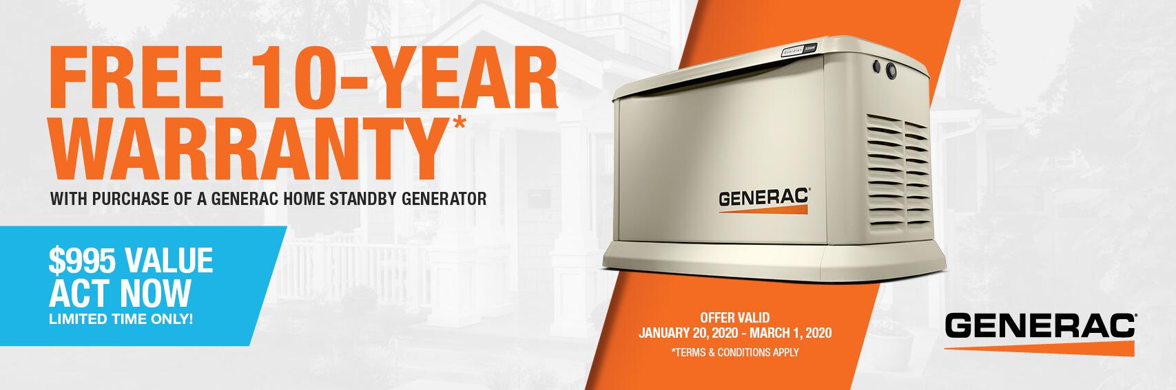 Homestandby Generator Deal | Warranty Offer | Generac Dealer | Mount Olive, NC